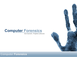 Computer Forensics - FSU Computer Science Department