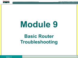 CCNA2 3.1-09 Basic Router Troubleshooting