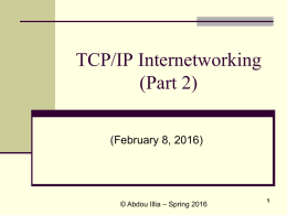 TCP/IP Internetworking (Part 2)