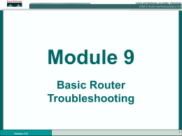 CCNA2 3.0-09 Basic Router Troubleshooting
