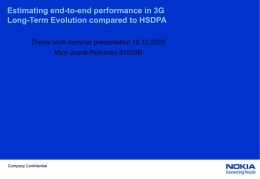 Estimating end-to-end performance in 3G Long