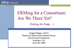 ERMing for a Consortium: Are We There Yet?