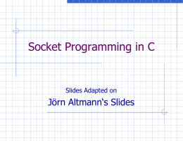 socket programming in C
