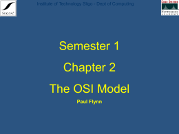 The OSI Model - Institute of Technology Sligo