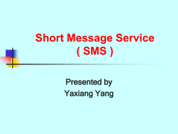 Short message service ( SMS )