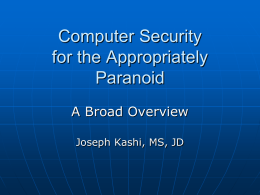 Introductory Computer Security 2009