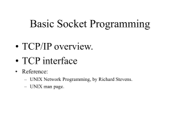 Basic socket programming (TCP)