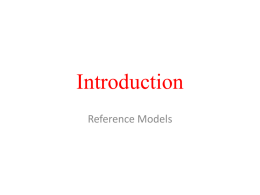 Introduction - Reference Models