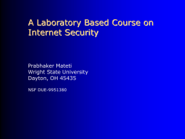 Laboratory Based Course on Internet Security