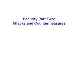 Security Part Two: Attacks, Firewalls, DoS