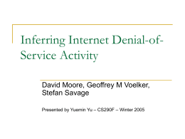 Inferring Internet Denial-of