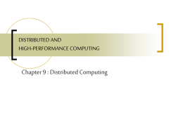 Chapter 9 Distributed Computing