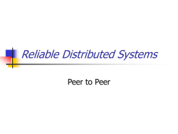 Peer-to-peer and probabilistic protocols