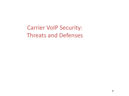 VoIP Security & Security Methods