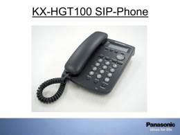 KX-HGT100 Configuration (3)