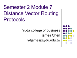Distance vector routing updates
