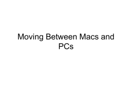 Moving Between Macs and PCs