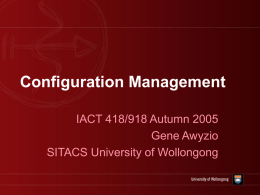 IACT918_03a_ConfigMa.. - University of Wollongong