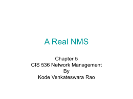 5. A Real Network Management System