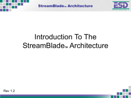 StreamBladeTM - Embedded Systems Design, Inc.