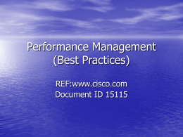 Performance Management (Best Practices)