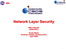 Network Layer Security-mjp - The CCSDS Collaborative Work