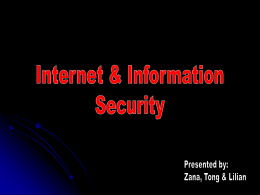 Internet Security - Department of Information Technology