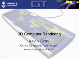 IET Lecture: 3D Computer Rendering