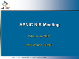 12th APNIC Open Policy Meeting
