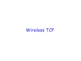 Wireless TCP(September 20)