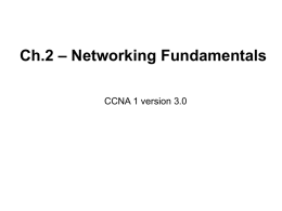Ch.2 – Networking Fundamentals