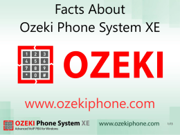1. dia - Ozeki Phone System XE
