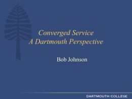 Dartmouth Computing Services: An Overview
