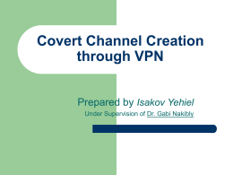 Covert Channel Creation through VPN