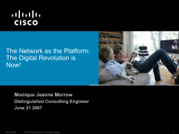 The Network as The Platform: The Digital Revolution is Now