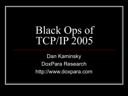 Black Ops Of Tcpip 2005