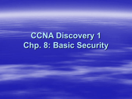 Basic Securities - Cisco Networking Academy