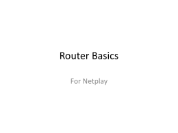 Router Basics