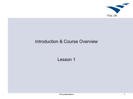 Introduction & Course overview