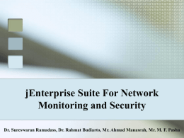 jEnterprise Suite For Network Monitoring and Security