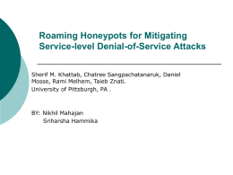 Roaming Honeypots for Mitigating Service-level Denial-of