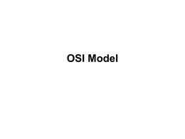 Networking Standards and the OSI Model