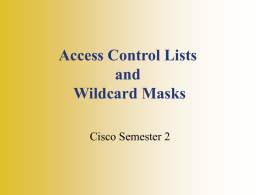 Wildcards Masks