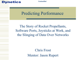 Predicting Performance: The Story of Rocket Propellants, Software