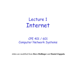 Lecture 1 Internet