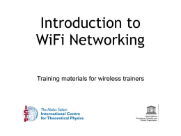 Chapter 4 : Introduction to WiFi
