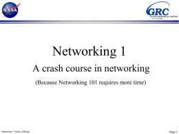 A crash course in networking