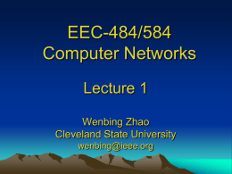 lecture1 - Academic Csuohio