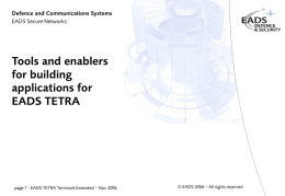 EADS Secure networks - TETRA + Critical Communications