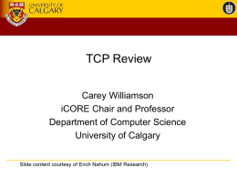 TCP-Review - University of Calgary